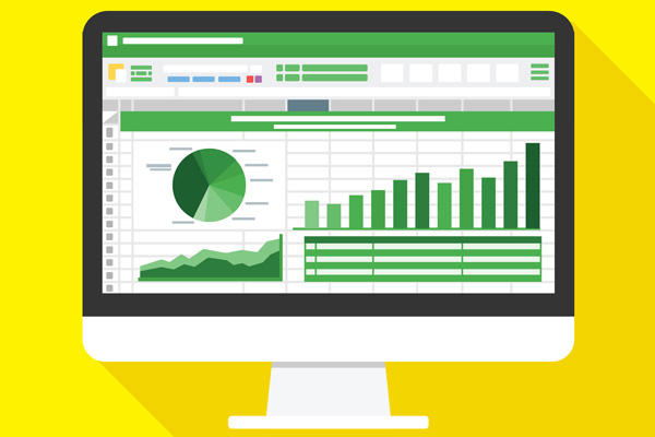 Concept of Integrated Business Planning computer display.