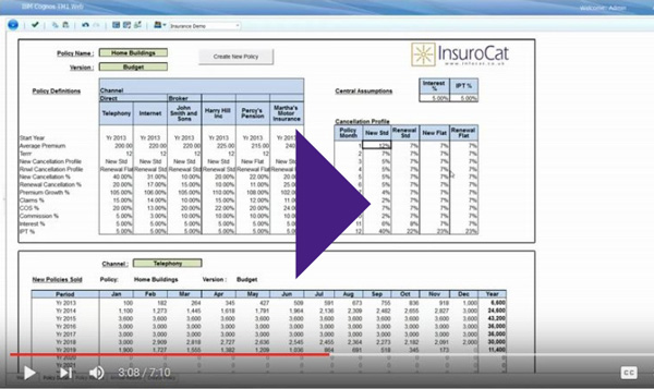Screen grab of TM1 application with play arrow.